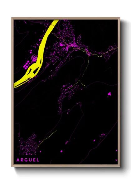 Une affiche de carte sur Arguel