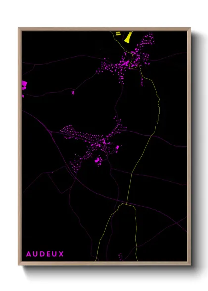 Une affiche de carte sur Audeux