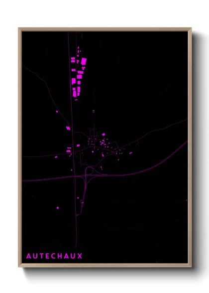 Une affiche de carte sur Autechaux
