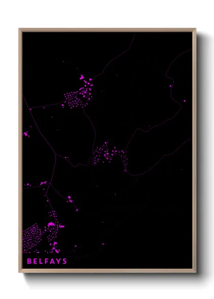 Une affiche de carte sur Belfays