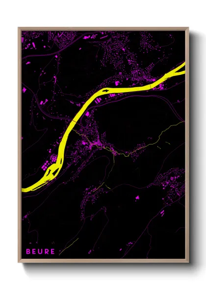 Une affiche de carte sur Beure