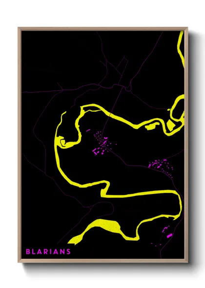 Une affiche de carte sur Blarians