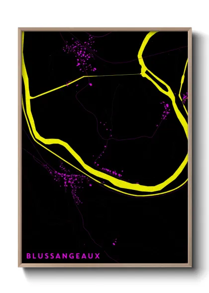 Une affiche de carte sur Blussangeaux