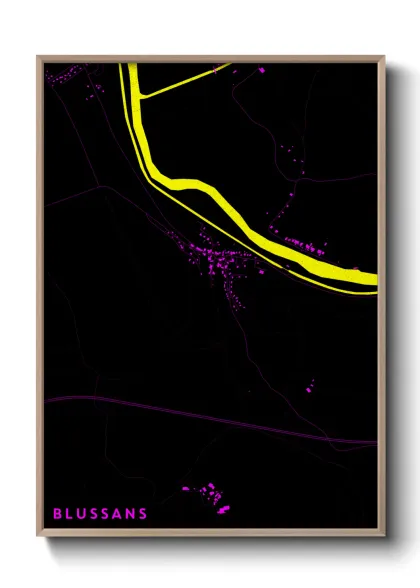 Une affiche de carte sur Blussans