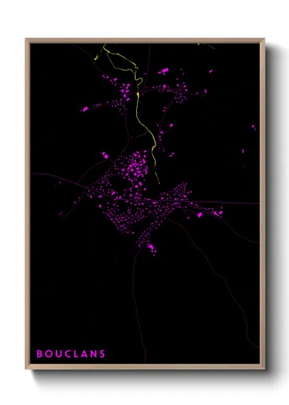 Une affiche de carte sur Bouclans