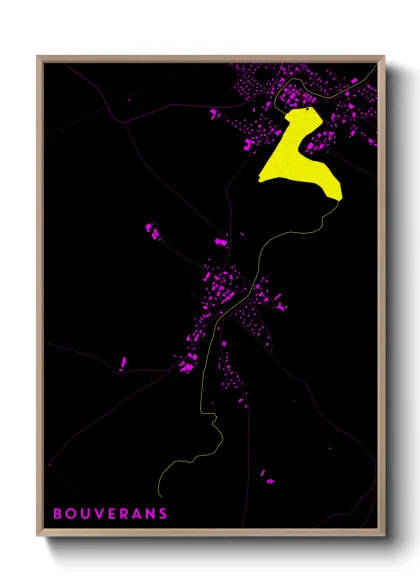 Une affiche de carte sur Bouverans
