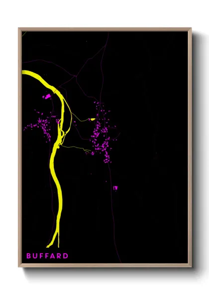 Une affiche de carte sur Buffard