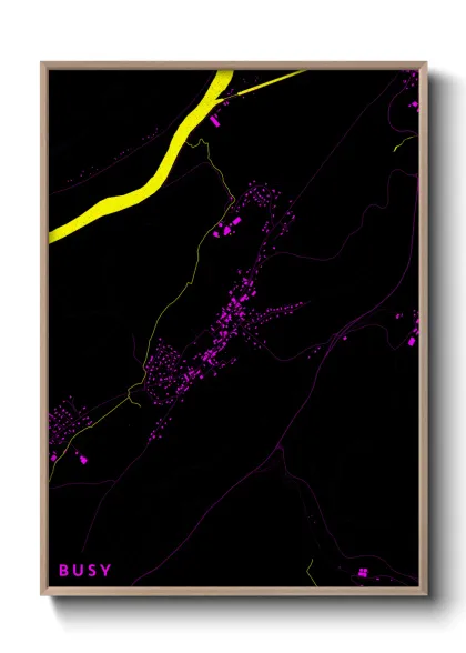 Une affiche de carte sur Busy