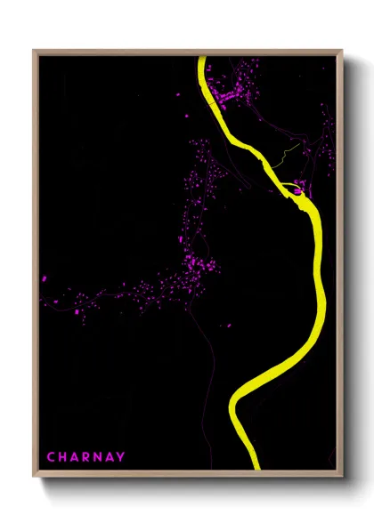 Une affiche de carte sur Charnay