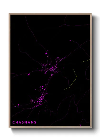 Une affiche de carte sur Chasnans