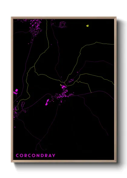 Une affiche de carte sur Corcondray