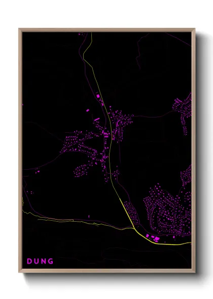 Une affiche de carte sur Dung