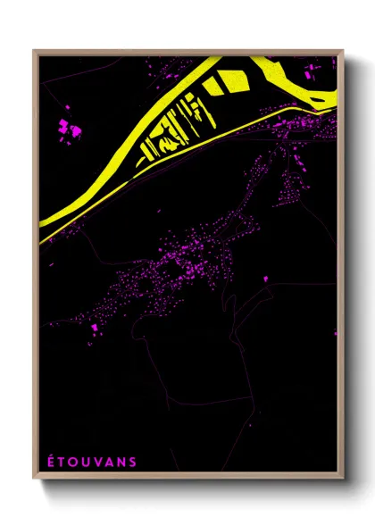 Une affiche de carte sur Étouvans