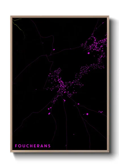 Une affiche de carte sur Foucherans