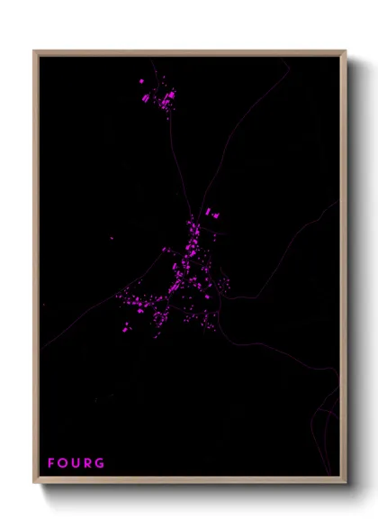 Une affiche de carte sur Fourg