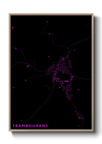 Une affiche de carte sur Frambouhans