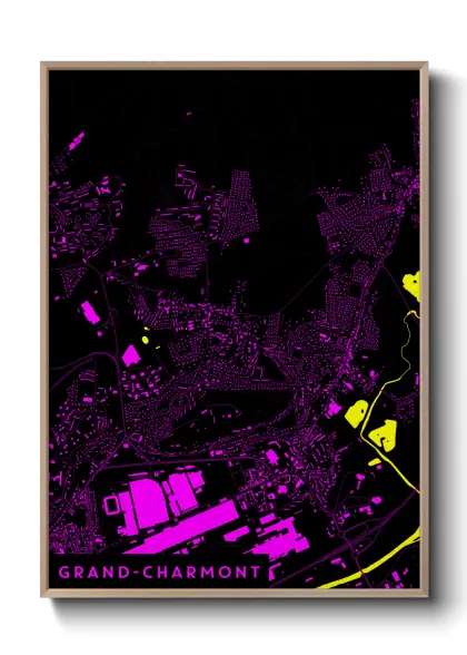 Une affiche de carte sur Grand-Charmont