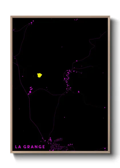 Une affiche de carte sur La Grange