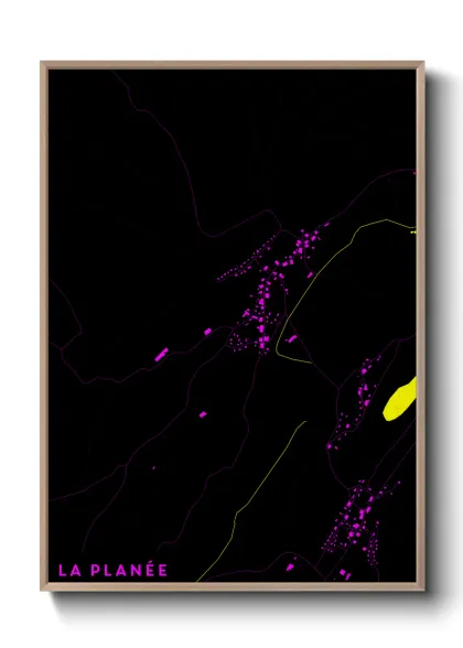 Une affiche de carte sur La Planée