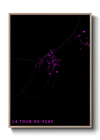 Une affiche de carte sur La Tour-de-Sçay