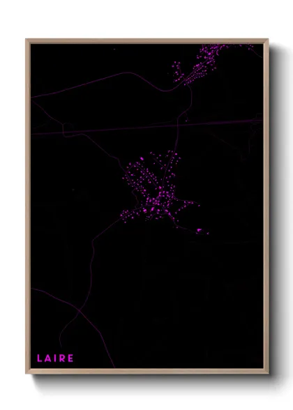 Une affiche de carte sur Laire