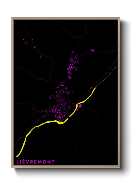 Une affiche de carte sur Lièvremont