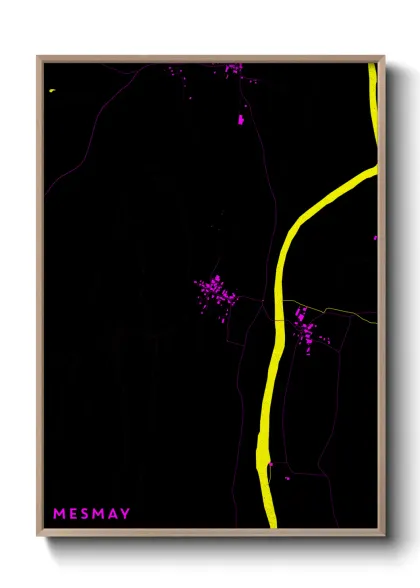 Une affiche de carte sur Mesmay
