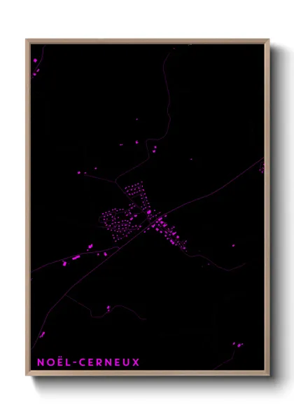 Une affiche de carte sur Noël-Cerneux