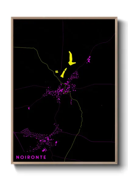 Une affiche de carte sur Noironte