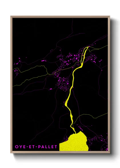 Une affiche de carte sur Oye-et-Pallet