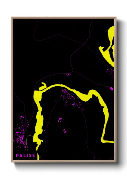 Une affiche de carte sur Palise