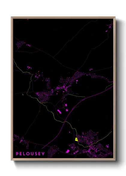 Une affiche de carte sur Pelousey