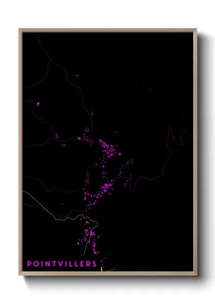 Une affiche de carte sur Pointvillers