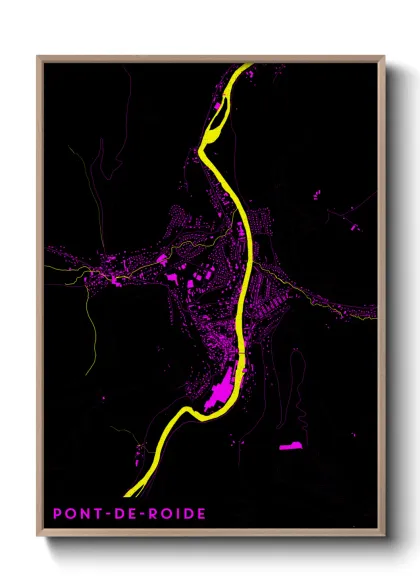 Une affiche de carte sur Pont-de-Roide