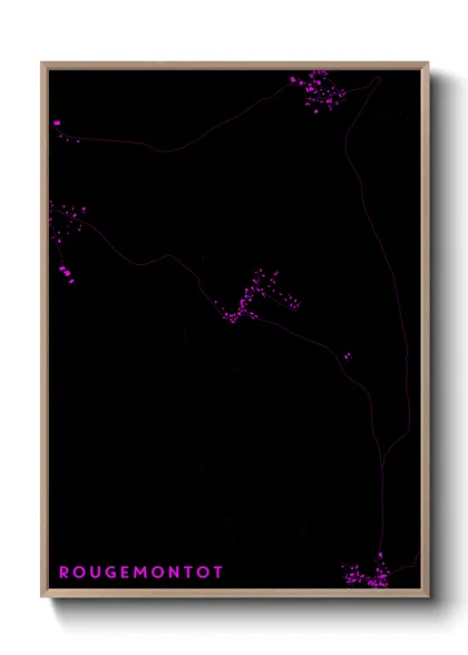 Une affiche de carte sur Rougemontot