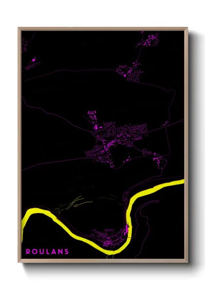 Une affiche de carte sur Roulans
