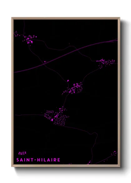 Une affiche de carte sur Saint-Hilaire
