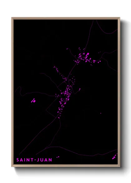 Une affiche de carte sur Saint-Juan