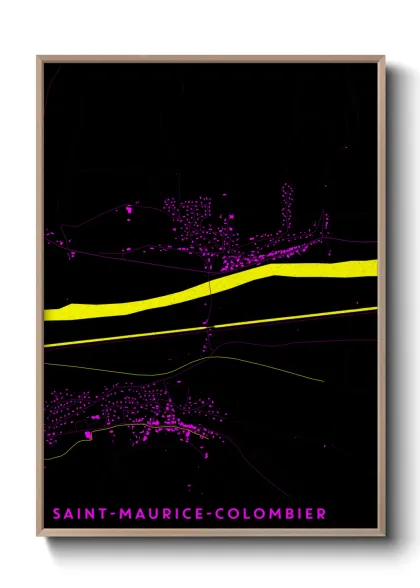 Une affiche de carte sur Saint-Maurice-Colombier