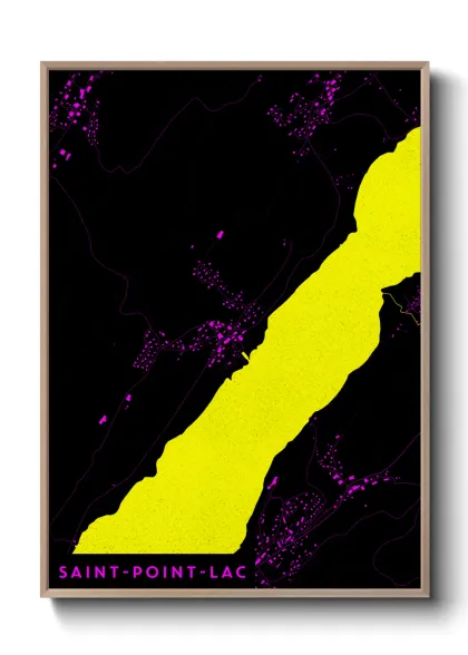 Une affiche de carte sur Saint-Point-Lac