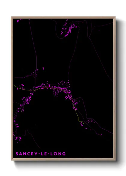 Une affiche de carte sur Sancey-le-Long