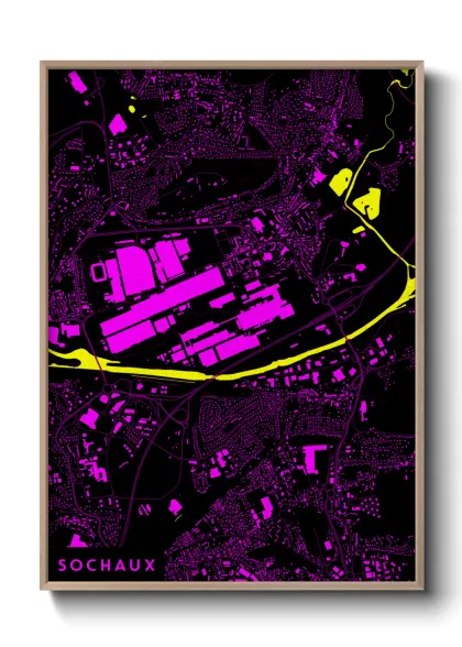 Une affiche de carte sur Sochaux