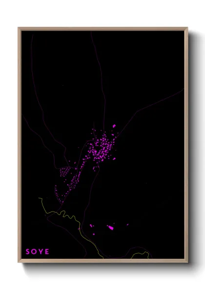 Une affiche de carte sur Soye