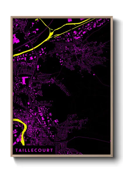 Une affiche de carte sur Taillecourt
