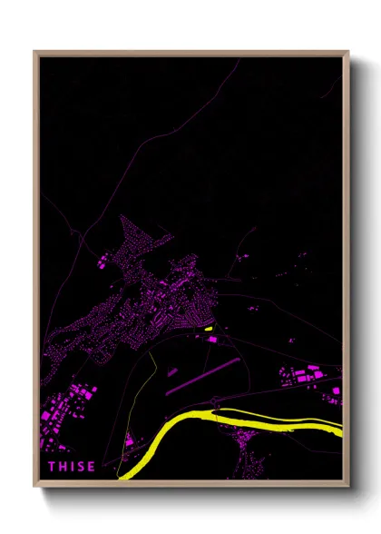 Une affiche de carte sur Thise