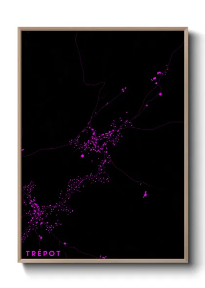 Une affiche de carte sur Trépot