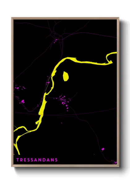 Une affiche de carte sur Tressandans