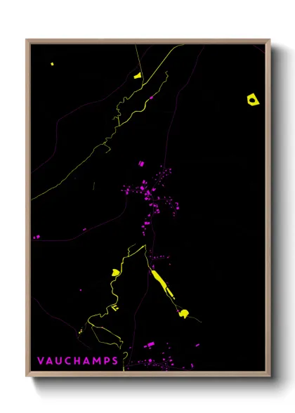 Une affiche de carte sur Vauchamps