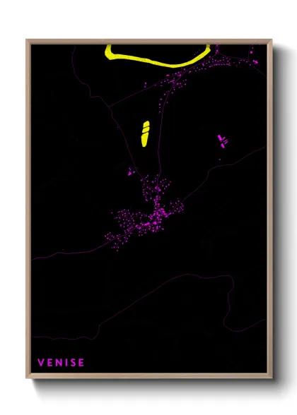 Une affiche de carte sur Venise