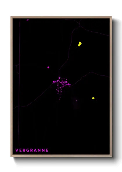 Une affiche de carte sur Vergranne